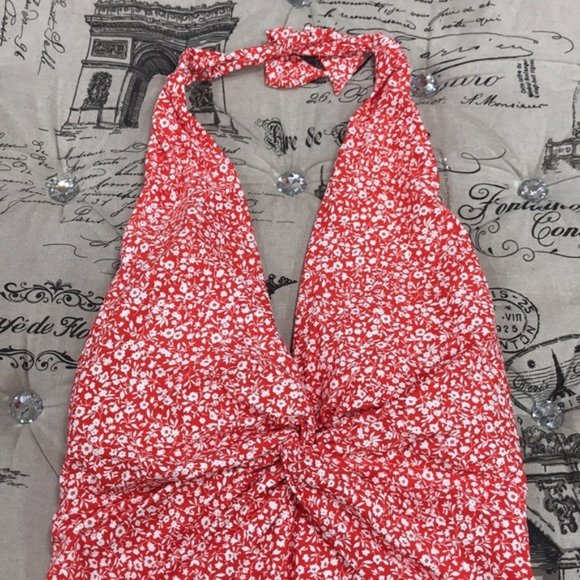 MICHAEL Michael Kors Red Floral One Piece Swimsuit - Picture 4 of 7